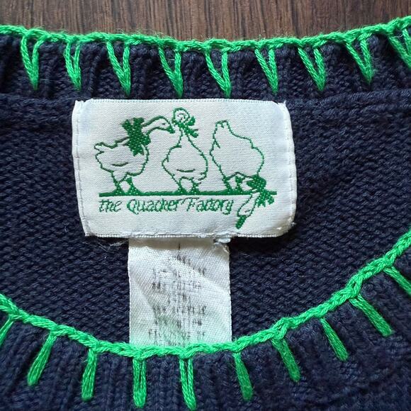 Vintage Shamrock Sweater Women’s Large – St. Patrick’s Day Quacker Factory - Picture 6 of 8